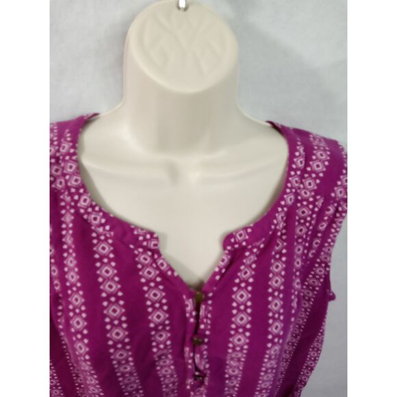 Sonoma large sleeveless v neck button up‎ purple - Picture 5 of 10